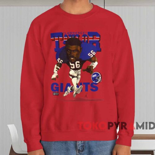New York Giants Lawrence Taylor Caricature Shirt Red Sweatshirt