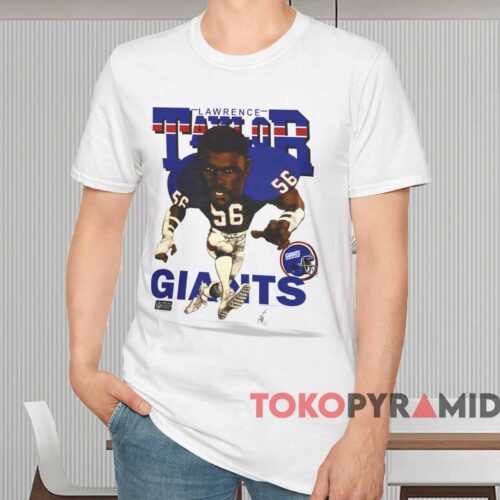 New York Giants Lawrence Taylor Caricature Shirt White T shirt