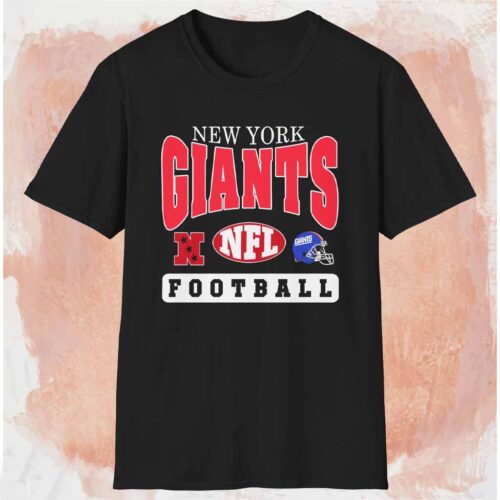 New York Giants Nfl Football Helmet Shirt Black T shirt