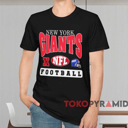 New York Giants Nfl Football Helmet Shirt Black T shirt