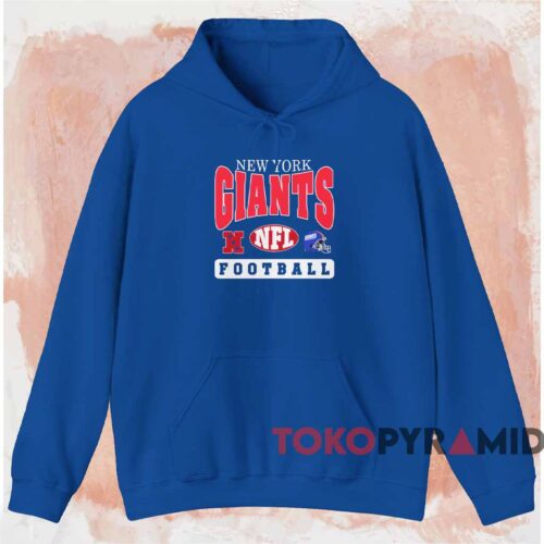 New York Giants Nfl Football Helmet Shirt Blue Hoodie