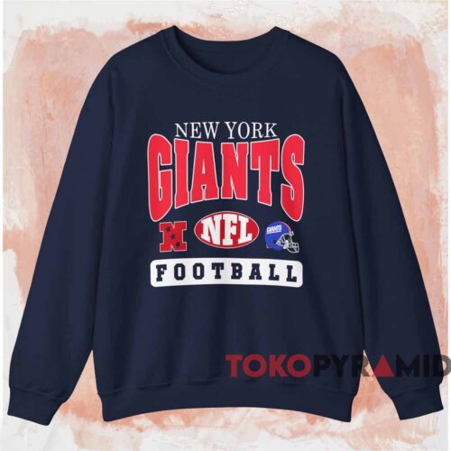 New York Giants Nfl Football Helmet Shirt Navy Sweatshirt