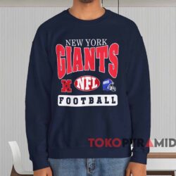 New York Giants Nfl Football Helmet Shirt Navy Sweatshirt