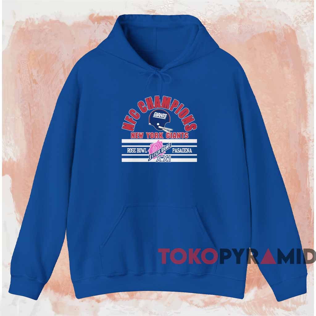 New York Giants Rose Bowl Xxi Nfc Champions Shirt Blue Hoodie New York Giants Rose Bowl Xxi Nfc Champions Shirt Blue Hoodie