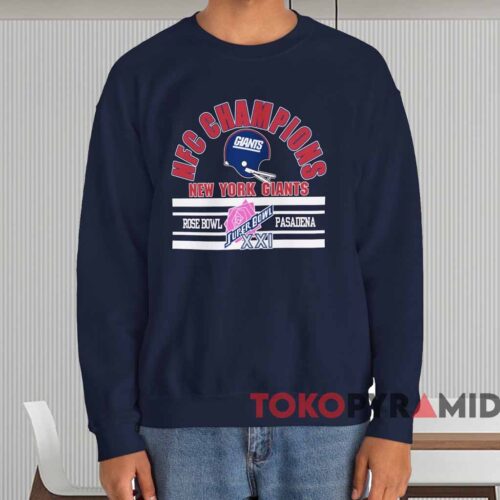 New York Giants Rose Bowl Xxi Nfc Champions Shirt Navy Sweatshirt New York Giants Rose Bowl Xxi Nfc Champions Shirt Navy Sweatshirt