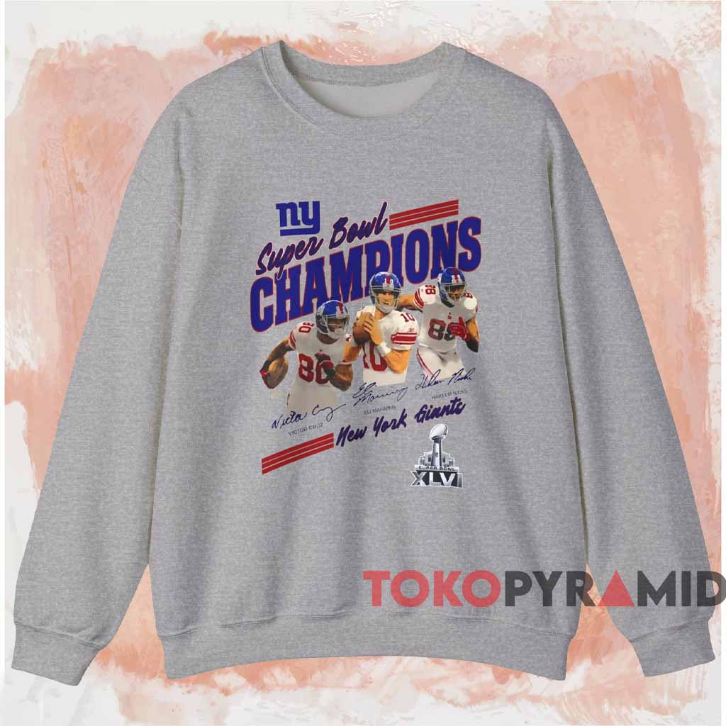 New York Giants Super Bowl Xlvi Champions Shirt Grey Sweatshirt New York Giants Super Bowl Xlvi Champions Shirt Grey Sweatshirt