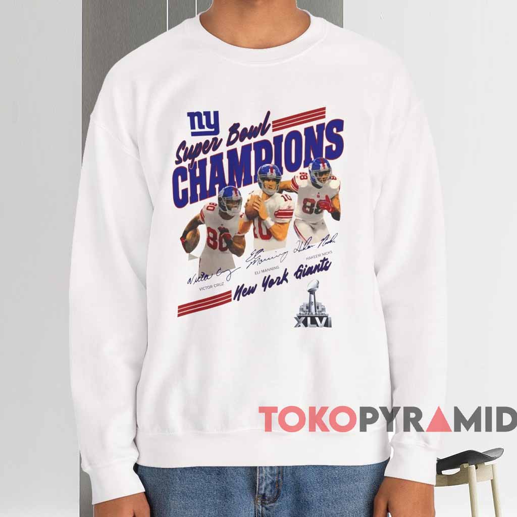 New York Giants Super Bowl Xlvi Champions Shirt White Sweatshirt New York Giants Super Bowl Xlvi Champions Shirt White Sweatshirt