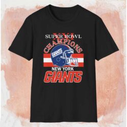New York Giants Super Bowl Xxi Champions Shirt Black T shirt