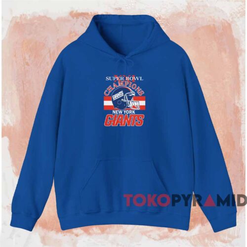 New York Giants Super Bowl Xxi Champions Shirt Blue Hoodie