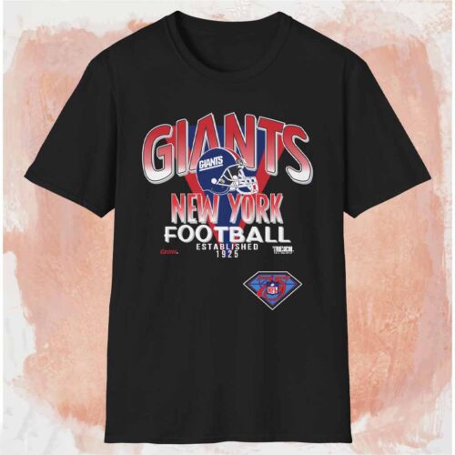 New York Giants Trench 75th Anniversary Shirt Black T shirt