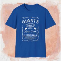 New York Giants World's No.1 Team Quality Football Shirt Blue T shirt
