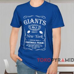 New York Giants World's No 1 Team Quality Football Shirt Blue T shirt