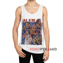 New York Knicks 11 Jalen Brunson Shirt 2 New York Knicks 11 Jalen Brunson White Tank Top