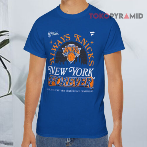 New York Knicks 2026 Nba Eastern Conference Champions Blue T shirt