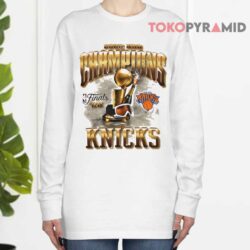 New York Knicks Cream 2026 NBA Finals Champions T-Shirt 4 New York Knicks Cream 2026 NBA Finals Champions Long sleeved