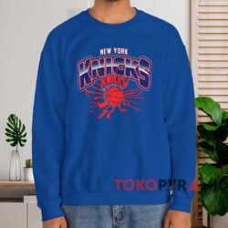 New York Knicks Earthquake Basketball Premium T-Shirt 3 New York Knicks Earthquake Basketball Premium T shirt Blue Sweatshirt