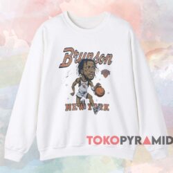 New York Knicks Jalen Brunson Signature Cartoon T-shirt 3 New York Knicks Jalen Brunson Signature Cartoon T shirt White Sweatshirt