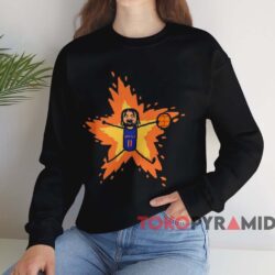 New York Knicks Jalen Brunson Supernova T-shirt 4 New York Knicks Jalen Brunson Supernova T shirt Black Sweatshirt