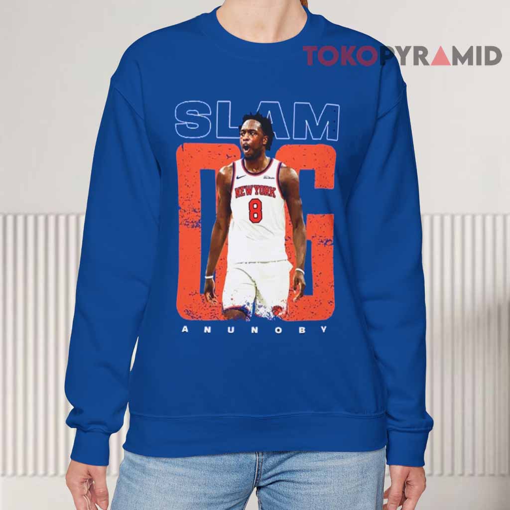 New York Knicks OG Anunoby Tee The Hand Of OG Game Winning Putback Blue Sweatshirt New York Knicks OG Anunoby Tee The Hand Of OG Game Winning Putback Blue Sweatshirt