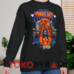 New York Knicks Spider-Man T-shirt 2 New York Knicks Spider man T shirt Black Sweatshirt