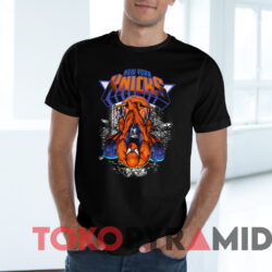 New York Knicks Spider man T shirt Black T shirt