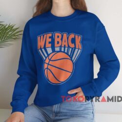 New York Knicks We Back T-shirt 3 New York Knicks We Back T shirt Royal Sweatshirt