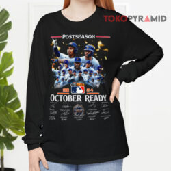New York Mets Postseason 2024 October Ready Signatures Shirt 4 New York Mets Postseason 2024 October Ready Signatures Long sleeved