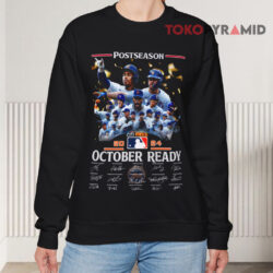 New York Mets Postseason 2024 October Ready Signatures Shirt 3 New York Mets Postseason 2024 October Ready Signatures Sweatshirt
