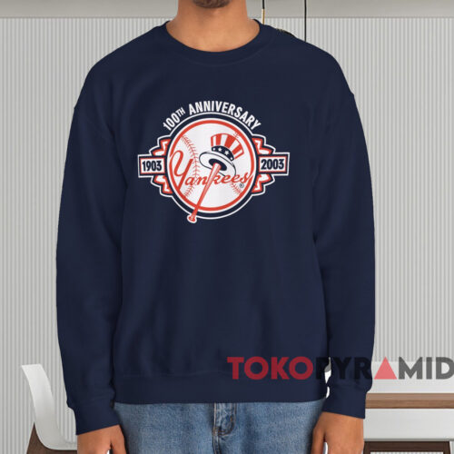 New York Yankees 1903 2003 100th Anniversary Shirt Navy Sweatshirt