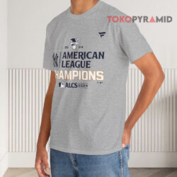 New York Yankees 2024 American League Champions Grey T shirt