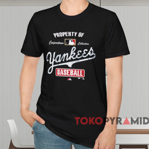 New York Yankees Cooperstown Property Of Shirt Black T shirt New York Yankees Cooperstown Property Of Shirt Black T shirt