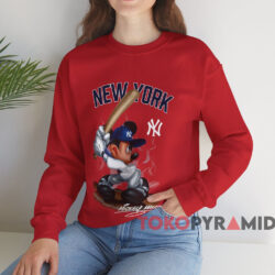 New York Yankees Mickey Mouse T-shirt 4 New York Yankees Mickey Mouse T shirt Red Sweatshirt