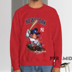 New York Yankees Mickey Mouse T-shirt 3 New York Yankees Mickey Mouse T shirt Red Sweatshirt