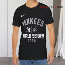 New York Yankees Nike 2024 World Series Arched Lockup Black T shirt