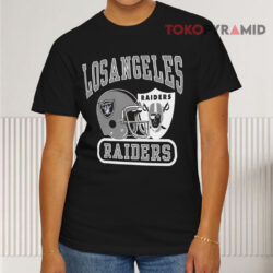 Nfl Los Angeles Raiders Logo Helmet Black T shirt