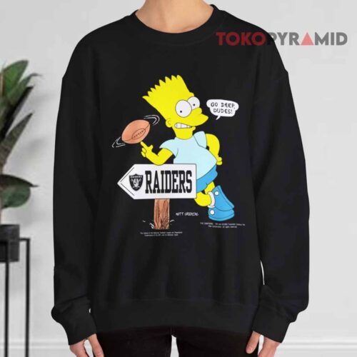 Nfl Raiders Bart Simpson Cartoon Sweatshirt