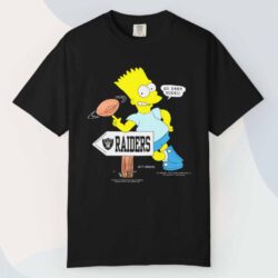 Nfl Raiders Bart Simpson Cartoon T shirt