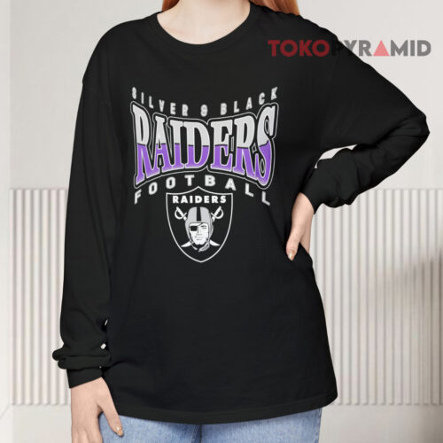 Nfl Raiders Silver & Black Football Long sleeved Nfl Raiders Silver & Black Football Long sleeved