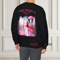 Nicki Minaj Pink Friday 2 Tour 2024 Black Sweatshirt Back