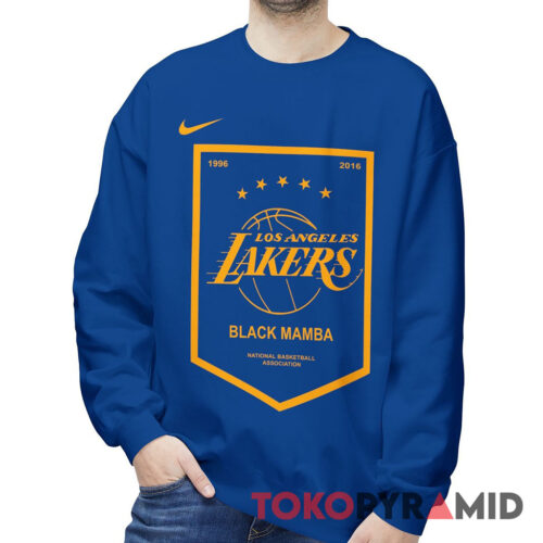 Nike Lakers Kobe Bryant Black Mamba Retirement Banner Drifit Sweatshirt
