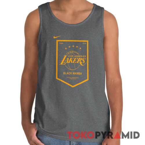 Nike Lakers Kobe Bryant Black Mamba Retirement Banner Drifit Tank Top