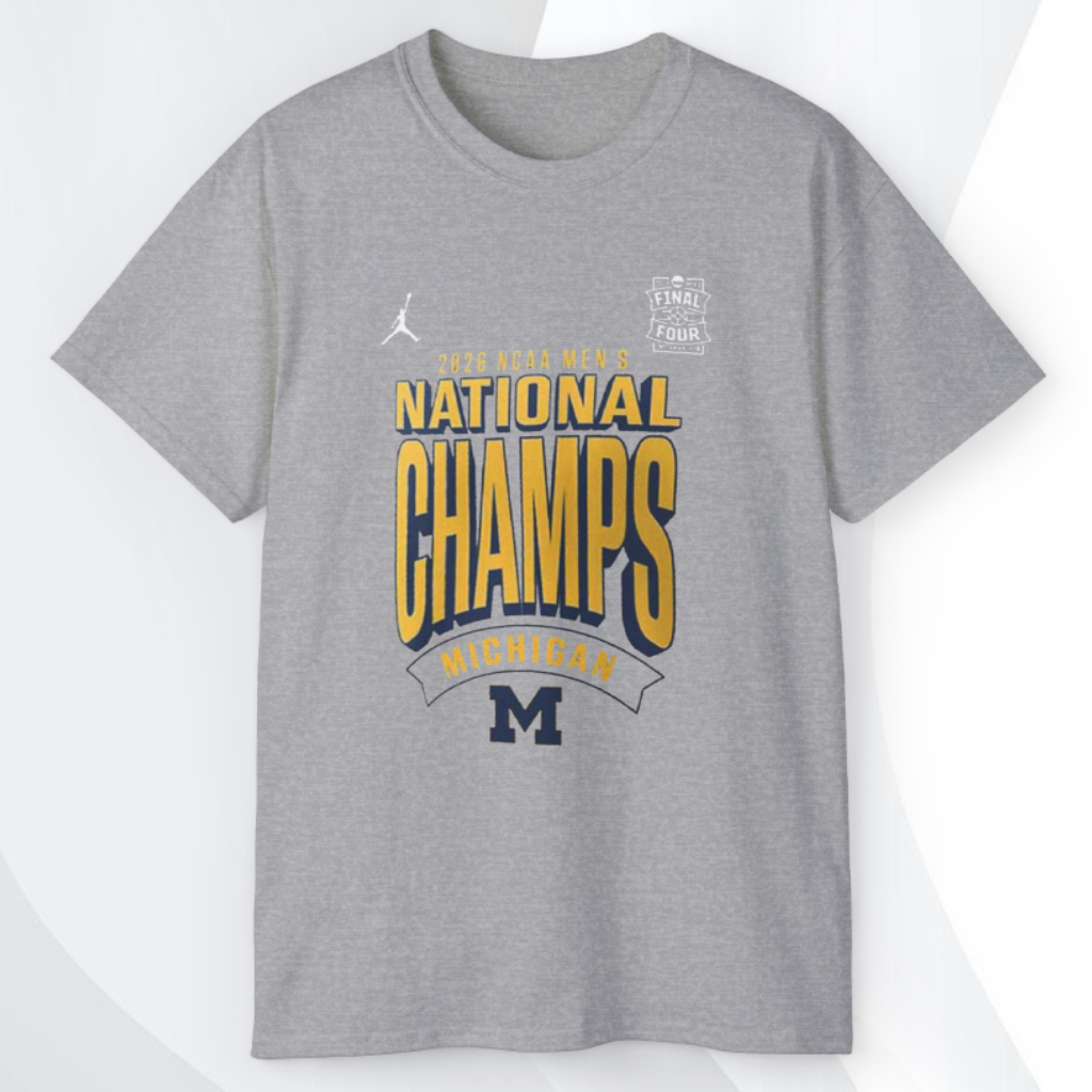 Nike Michigan Wolverines 2026 Ncaa Basketball National Champions T shirt Nike Michigan Wolverines 2026 Ncaa Basketball National Champions T shirt