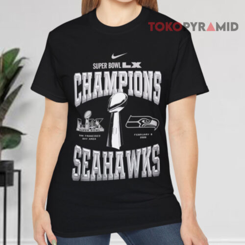 Nike Seattle Seahawks Super Bowl Lx Champions T shirt Front