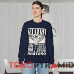 Nirvana Astro Arena Live In Utero T-shirt 2 Nirvana Astro Arena Live In Utero T shirt Navy Sweatshirt
