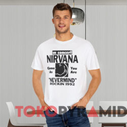 Nirvana In Concert Nevermind Rockin 1992 T shirt White T shirt