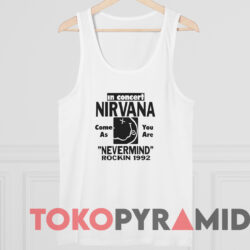 Nirvana In Concert Nevermind Rockin 1992 T-shirt 4 Nirvana In Concert Nevermind Rockin 1992 T shirt White TankTop