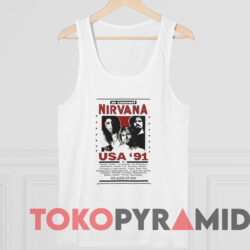 Nirvana In Concert Usa 91 T shirt White TankTop