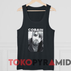 Nirvana Kurt Cobain Eyeliner Photo T shirt Black TankTop