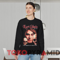 Nirvana Kurt Cobain I Hate MySelf and I Want To Die T-shirt 2 Nirvana Kurt Cobain I Hate Myself And I Want To Die T shirt Black Sweatshirt