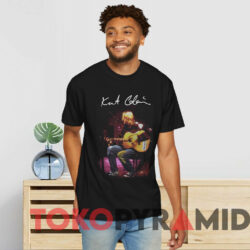 Nirvana Kurt Cobain Mtv Unplugged T shirt Black T shirt
